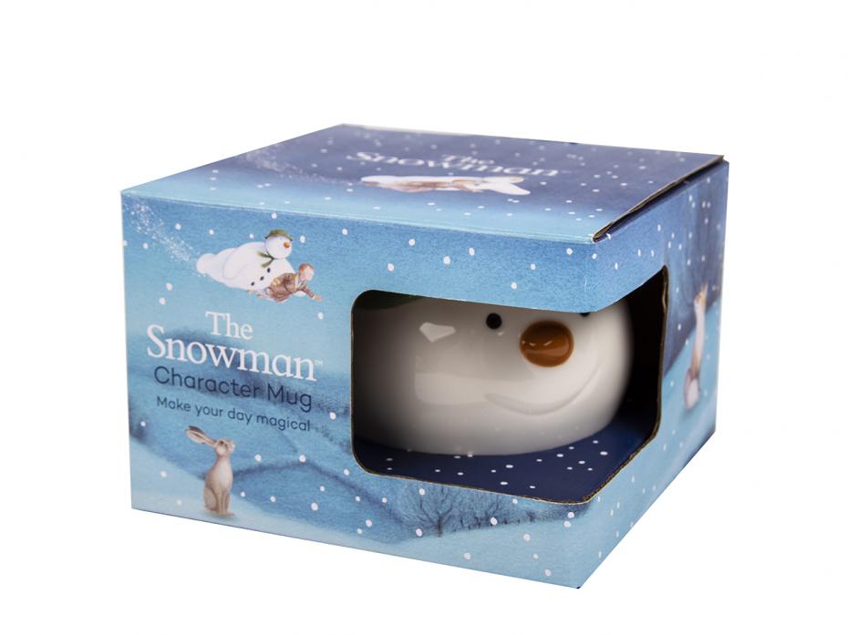 The Snowman Mug in packaging